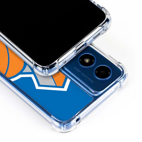 NBA New York Knicks Large Logo Moto G 5G (2024) Clear Case