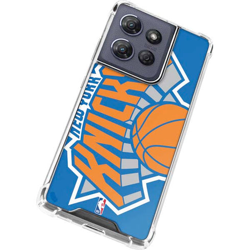 NBA New York Knicks Large Logo Moto G Play 5G (2025) Clear Case