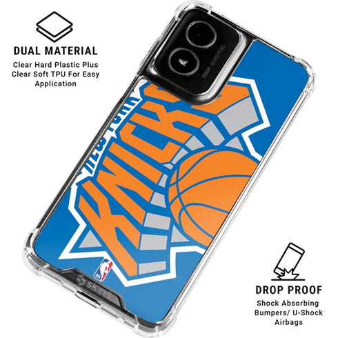 NBA New York Knicks Large Logo Moto G Power 5G (2024) Clear Case