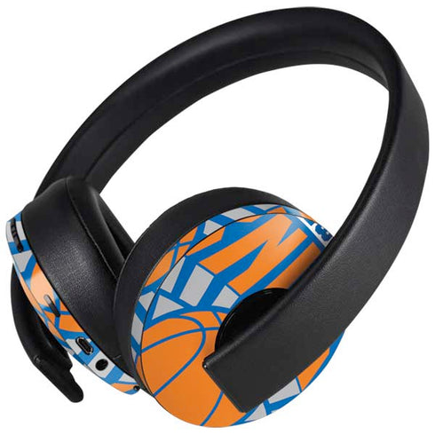 NBA New York Knicks Large Logo PlayStation 4 Gold Wireless Headset Skin