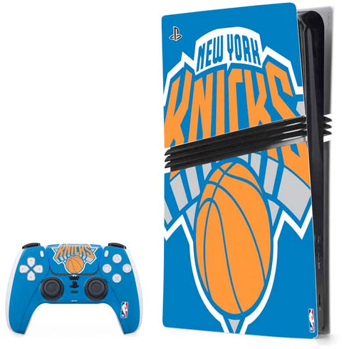 NBA New York Knicks Large Logo PS5 Pro Bundle Skin