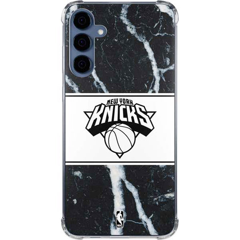 NBA New York Knicks Marble Galaxy A55 5G Clear Case