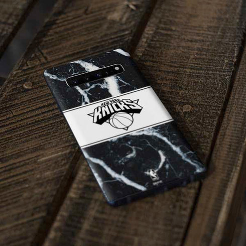 NBA New York Knicks Marble Galaxy S10 Skin