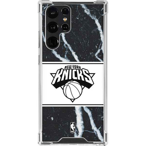NBA New York Knicks Marble Galaxy S23 Ultra Clear Case