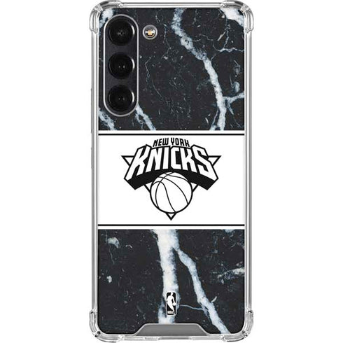 NBA New York Knicks Marble Galaxy S24 FE Clear Case