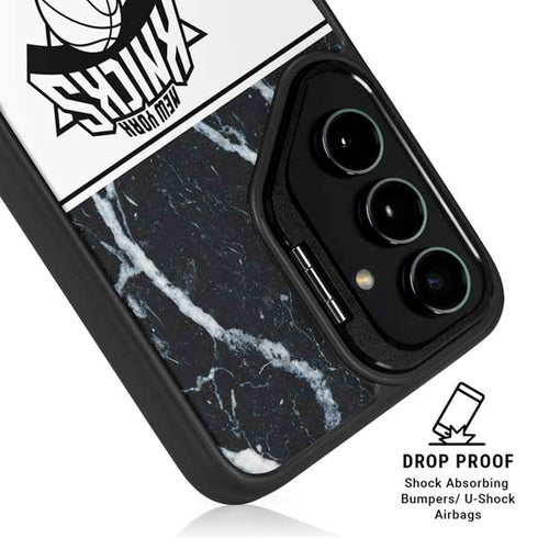 NBA New York Knicks Marble Galaxy S24 FE Kickstand Case