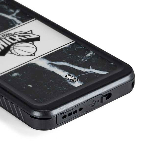 NBA New York Knicks Marble Galaxy S24 Plus Waterproof Case