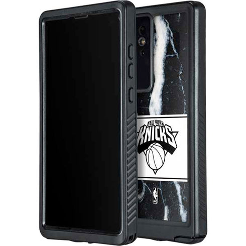 NBA New York Knicks Marble Galaxy S24 Ultra Waterproof Case