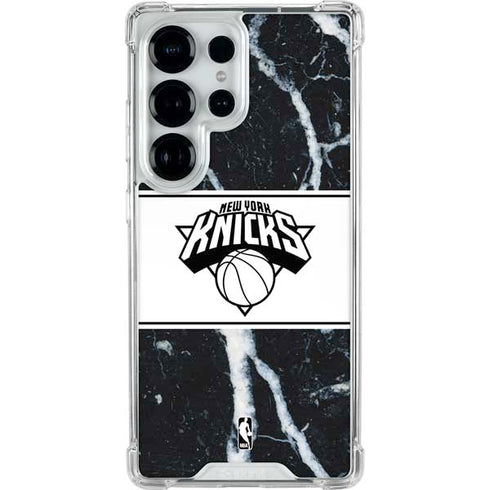 NBA New York Knicks Marble Galaxy S25 Ultra Clear Case