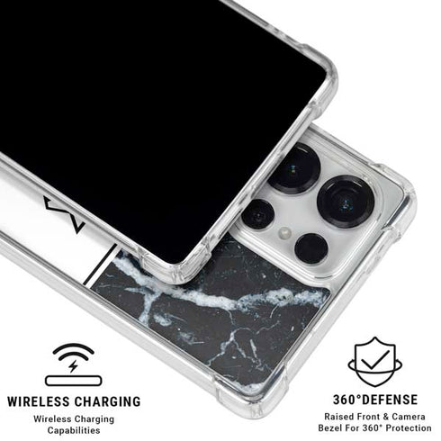 NBA New York Knicks Marble Galaxy S25 Ultra Clear Case