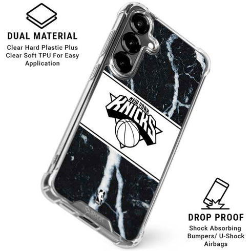 NBA New York Knicks Marble Galaxy S26 Clear Case