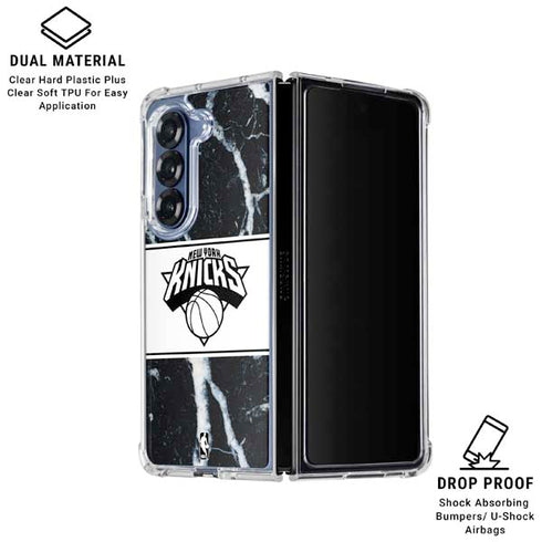 NBA New York Knicks Marble Galaxy Z Fold6 Clear Case
