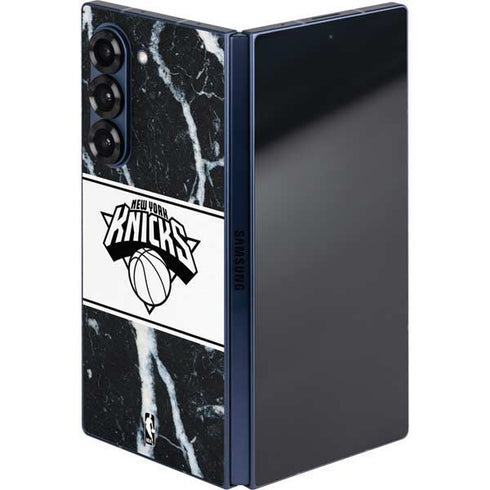NBA New York Knicks Marble Galaxy Z Fold6 Skin