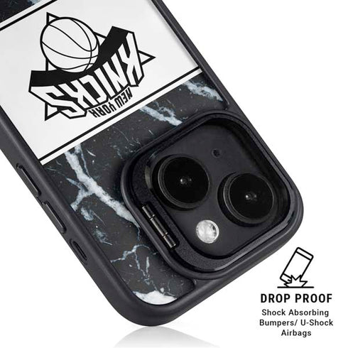 NBA New York Knicks Marble iPhone 14 Kickstand Case