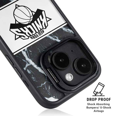 NBA New York Knicks Marble iPhone 14 Plus Kickstand Case