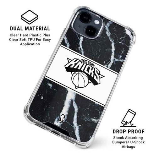 NBA New York Knicks Marble iPhone 15 Clear Case
