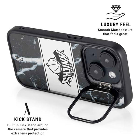 NBA New York Knicks Marble iPhone 15 Kickstand Case