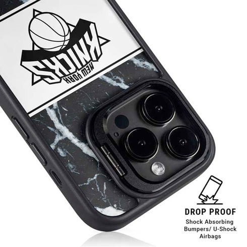 NBA New York Knicks Marble iPhone 15 Pro Kickstand Case
