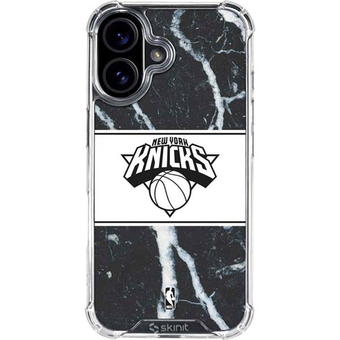 NBA New York Knicks Marble iPhone 16 Clear Case