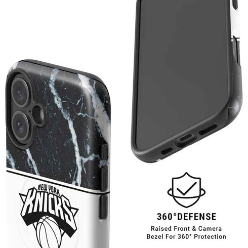 NBA New York Knicks Marble iPhone 16 Magsafe Impact Case