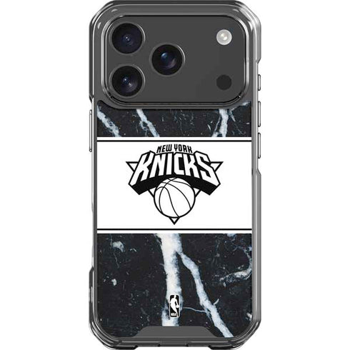NBA New York Knicks Marble iPhone 18 Pro Clear Case
