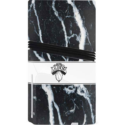 NBA New York Knicks Marble PS5 Pro Disk Console Skin