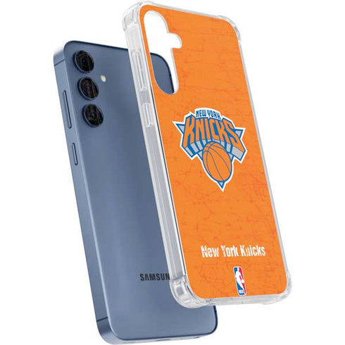 NBA New York Knicks Orange Primary Logo Galaxy A35 5G Clear Case