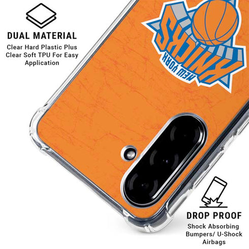 NBA New York Knicks Orange Primary Logo Galaxy A36 5G Clear Case