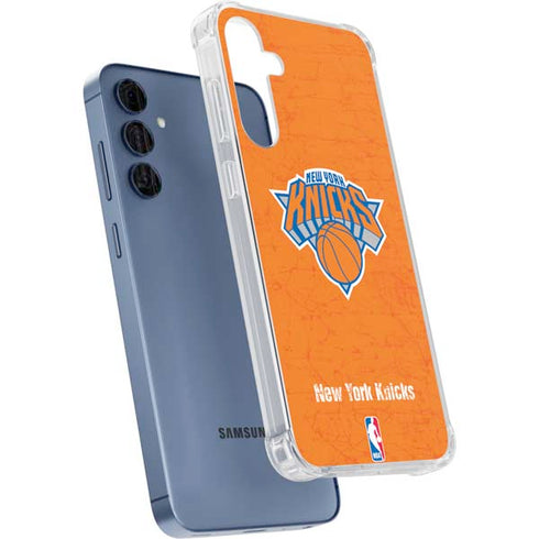 NBA New York Knicks Orange Primary Logo Galaxy A55 5G Clear Case