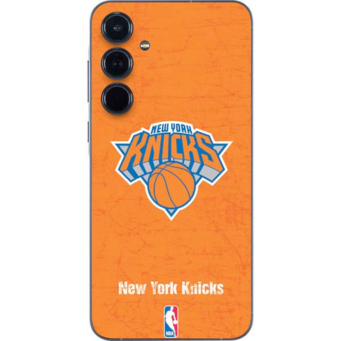 NBA New York Knicks Orange Primary Logo Galaxy A55 5G Skin