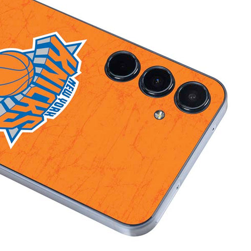 NBA New York Knicks Orange Primary Logo Galaxy A55 5G Skin