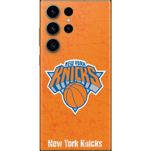 NBA New York Knicks Orange Primary Logo Galaxy Skins