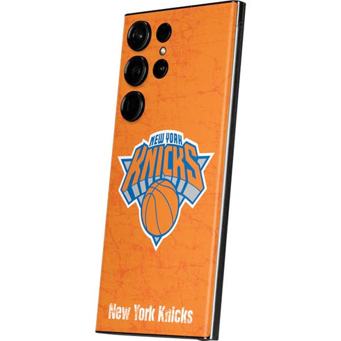 NBA New York Knicks Orange Primary Logo Galaxy Skins