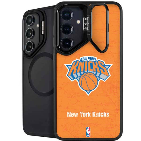 NBA New York Knicks Orange Primary Logo Galaxy S25 Kickstand Case