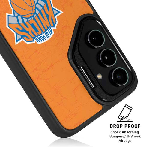 NBA New York Knicks Orange Primary Logo Galaxy S25 Kickstand Case