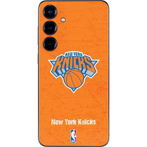 NBA New York Knicks Orange Primary Logo Galaxy S25 Plus Skin