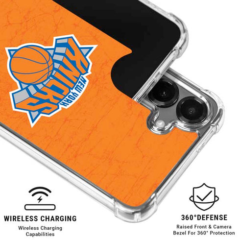 NBA New York Knicks Orange Primary Logo Galaxy S26 Plus Clear Case