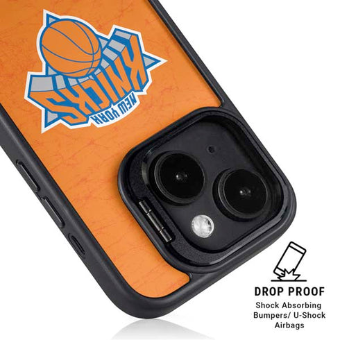 NBA New York Knicks Orange Primary Logo iPhone 13 Kickstand Case