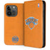 NBA New York Knicks Orange Primary Logo iPhone 15 Pro Folio Case