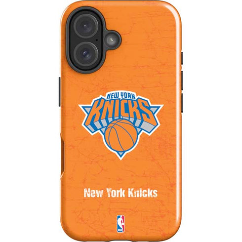 NBA New York Knicks Orange Primary Logo iPhone 16 Impact Case
