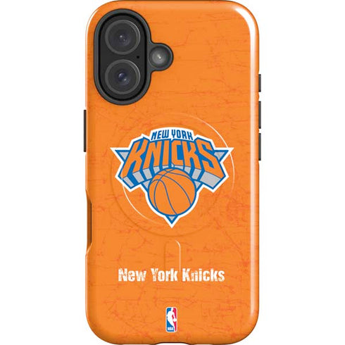 NBA New York Knicks Orange Primary Logo iPhone 16 Magsafe Impact Case
