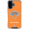 NBA New York Knicks Orange Primary Logo iPhone 16 Plus Clear Case