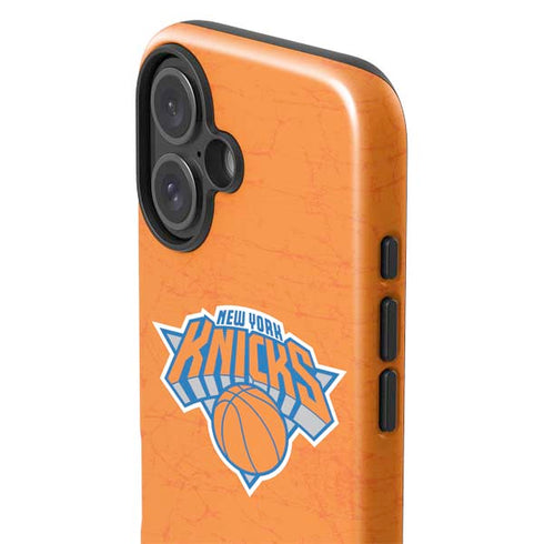 NBA New York Knicks Orange Primary Logo iPhone 16 Plus Impact Case