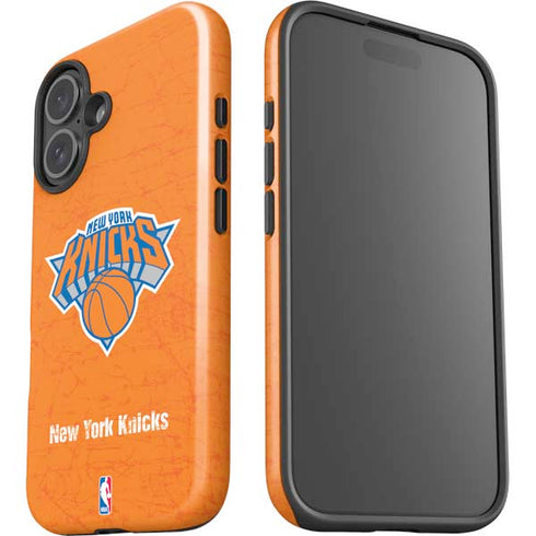 NBA New York Knicks Orange Primary Logo iPhone 16 Plus Impact Case