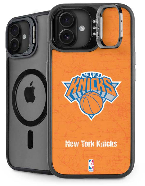 NBA New York Knicks Orange Primary Logo iPhone 16 Plus Kickstand Case