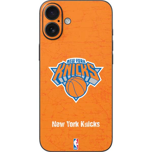 NBA New York Knicks Orange Primary Logo iPhone 16 Plus Skin