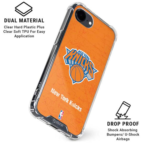 NBA New York Knicks Orange Primary Logo iPhone 16e Clear Case