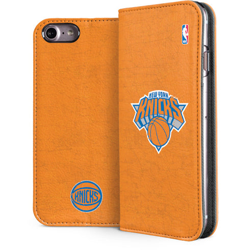 NBA New York Knicks Orange Primary Logo iPhone 7 Folio Case