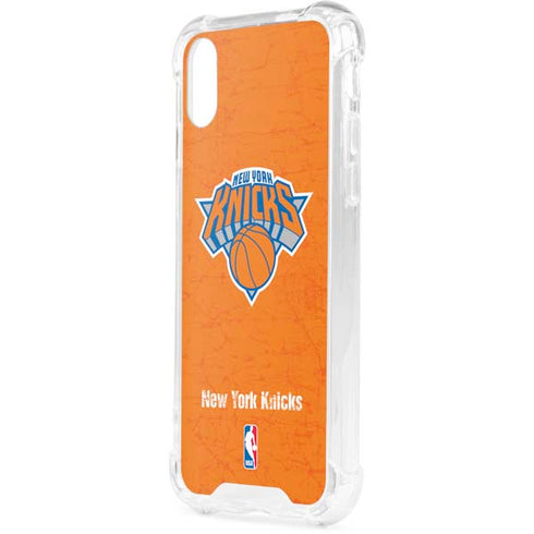 NBA New York Knicks Orange Primary Logo iPhone XS Clear Case