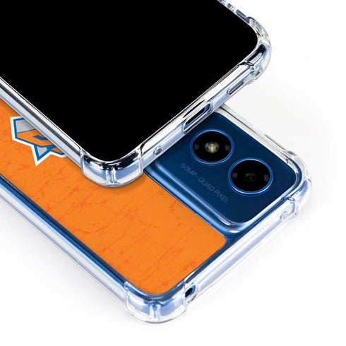 NBA New York Knicks Orange Primary Logo Moto G 5G (2024) Clear Case
